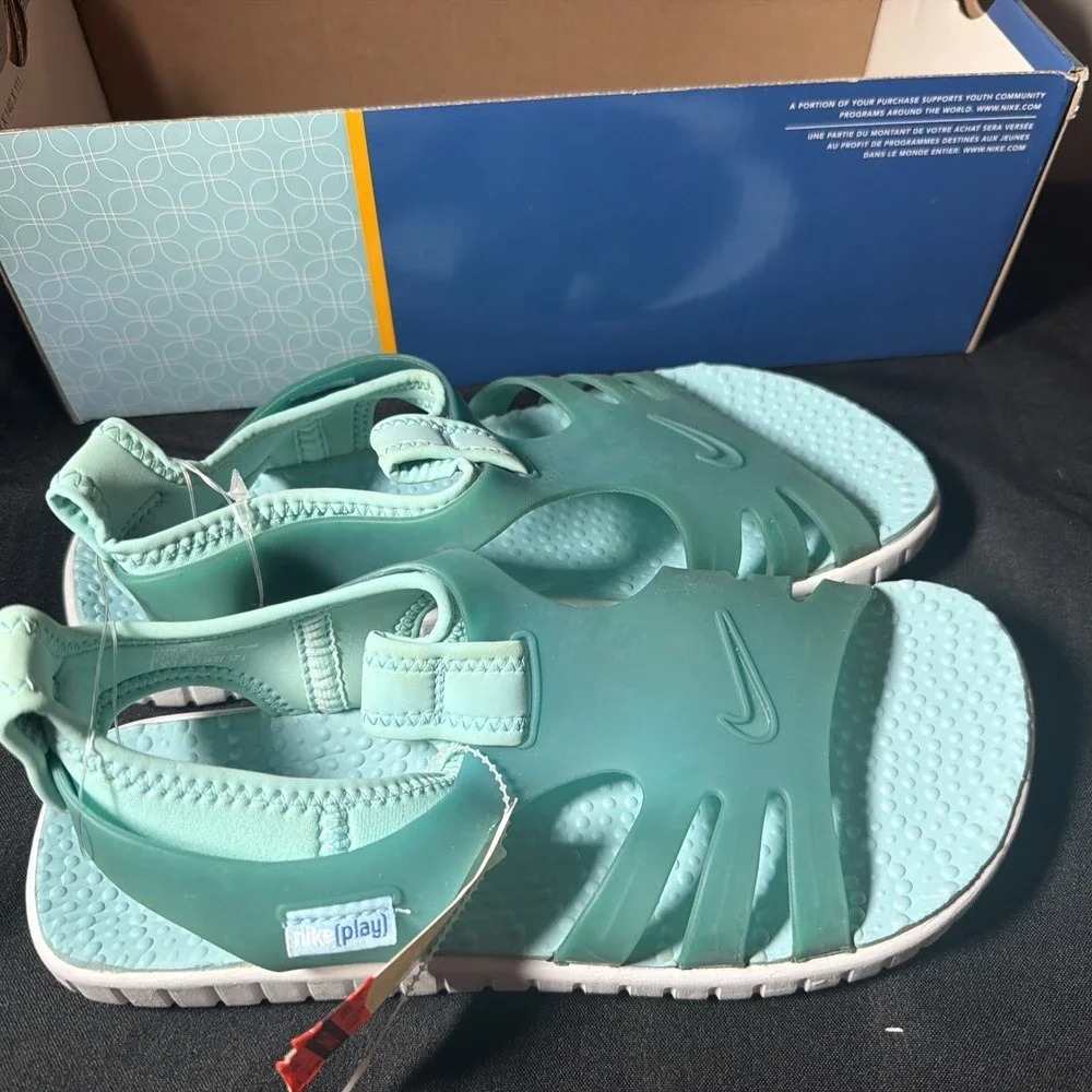 Vintage Nike Sunray V (GS) Kids Sandals Orion Blue/Copa White  US Size 6 Y NIB
